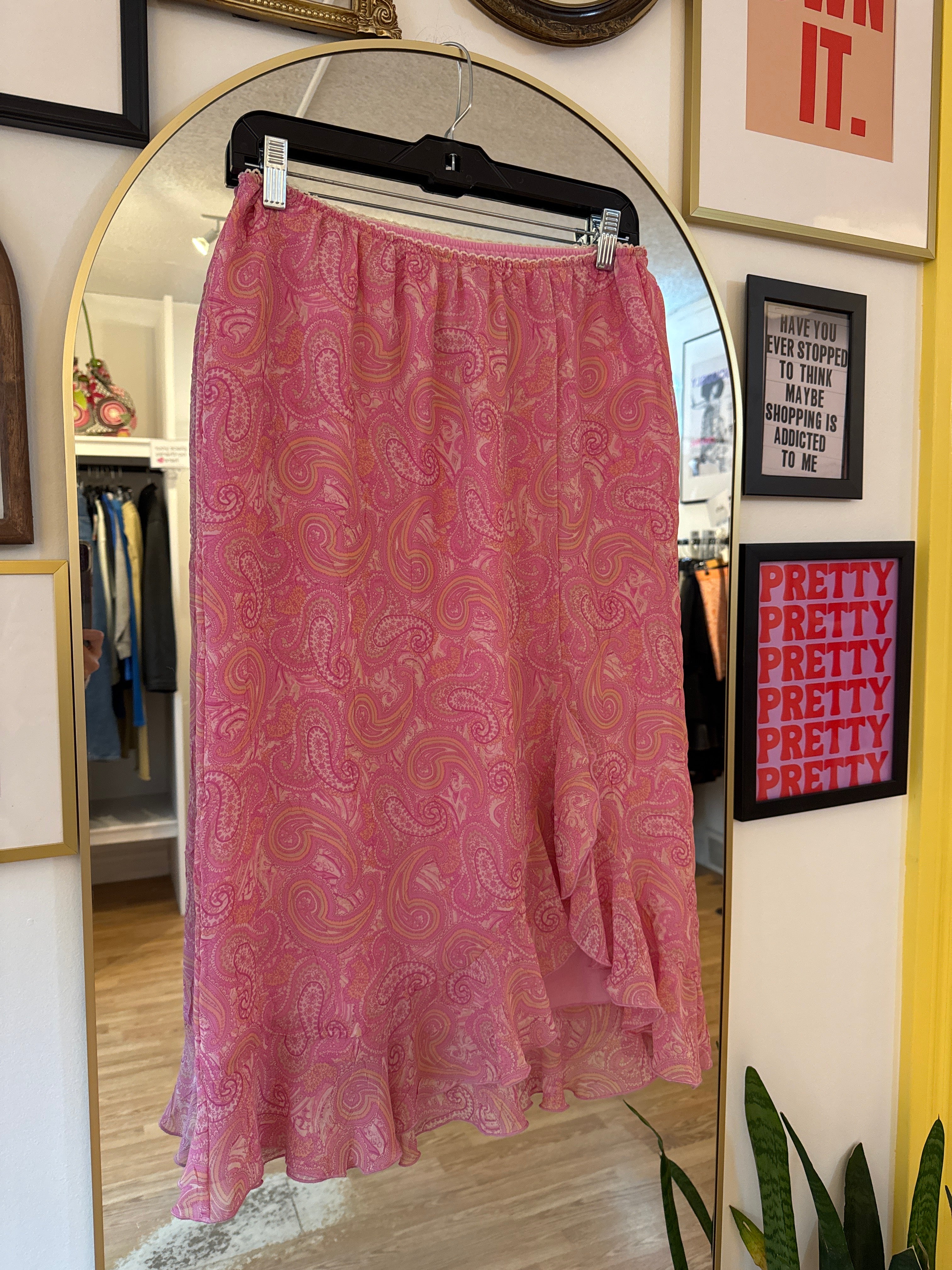 Worthington Vintage Y2K Paisley Skirt, 12P