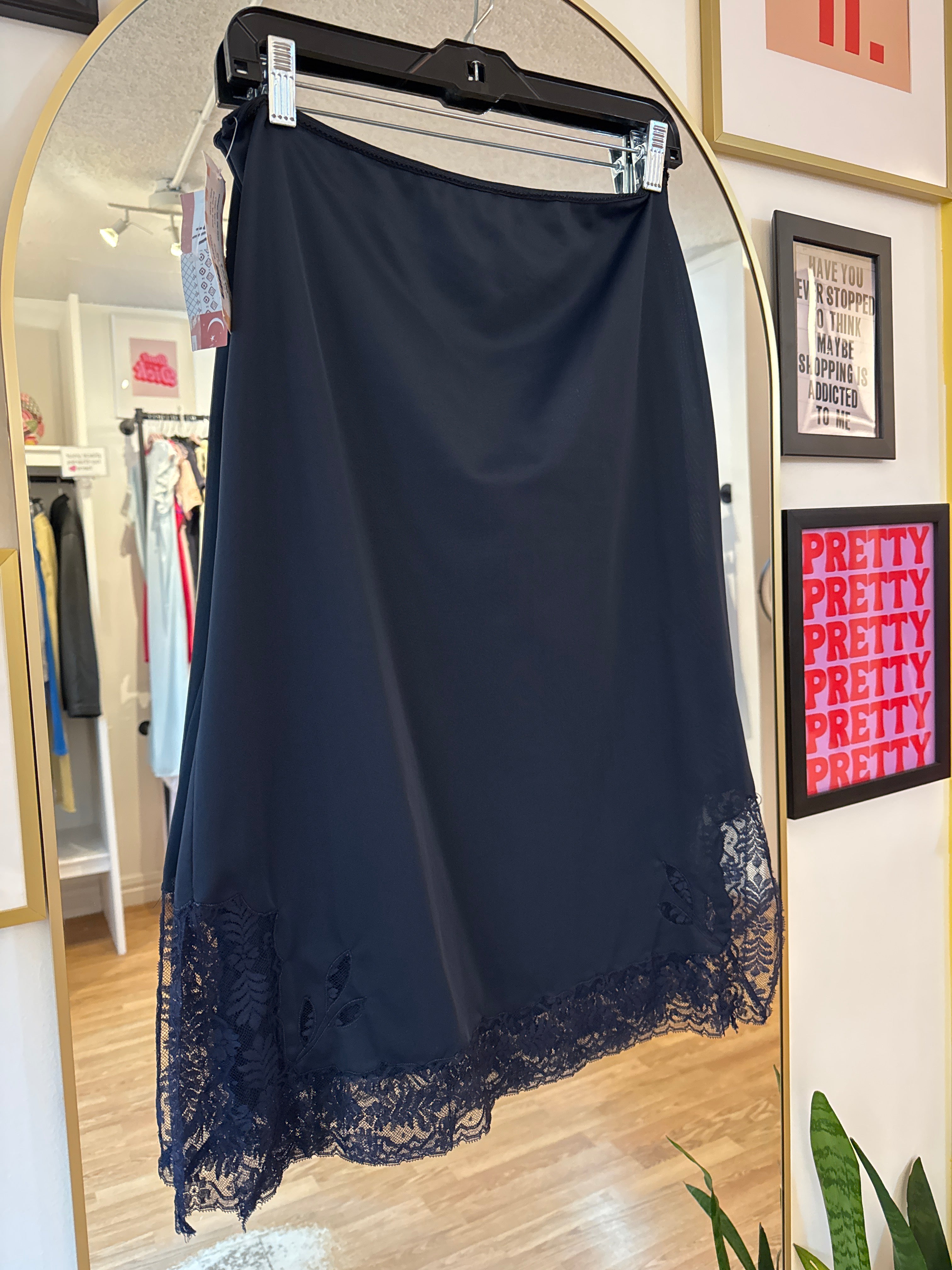 No Brand Vintage Satin Slip, Small/Medium