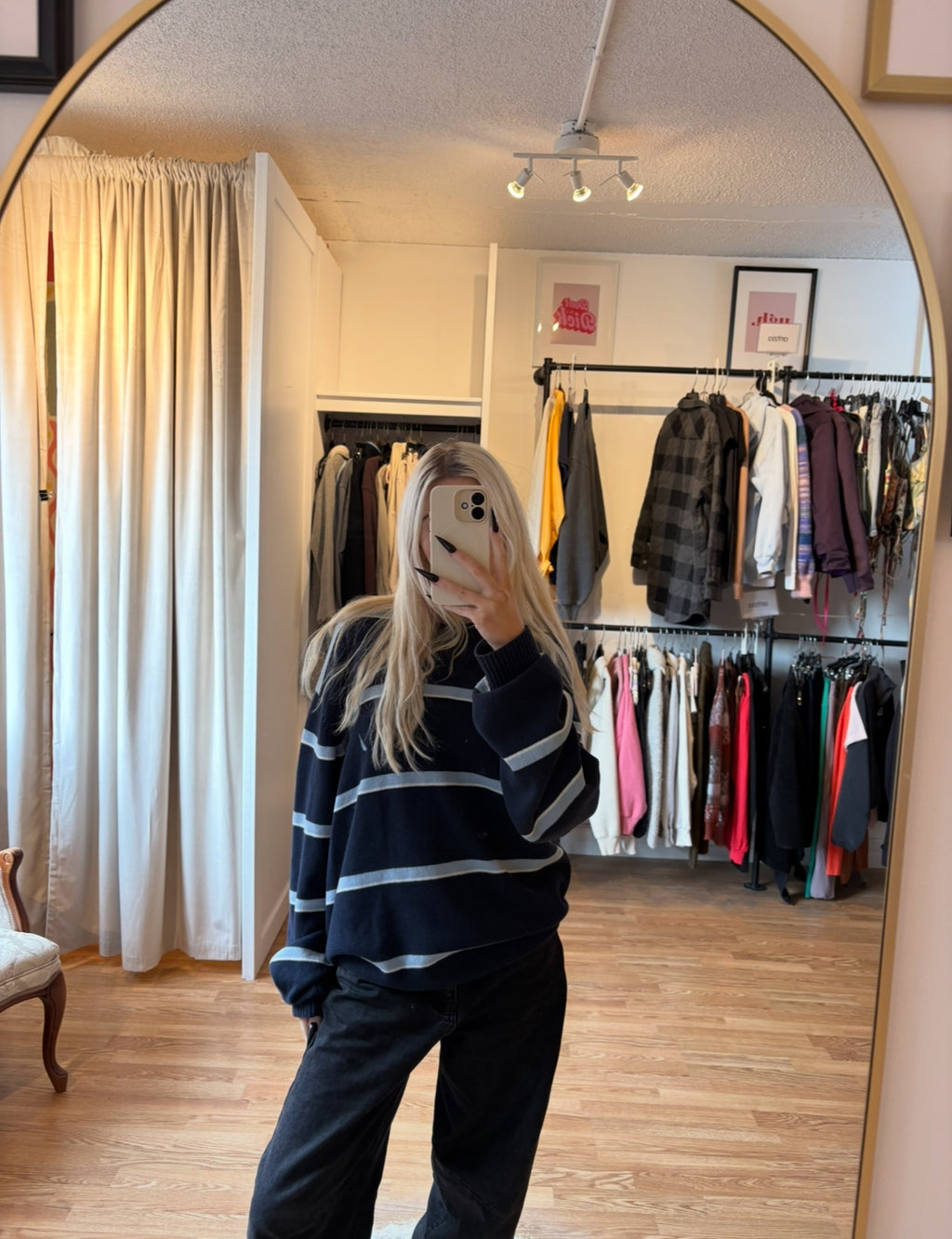 Nautica Vintage Stripe Knit Crew, Large