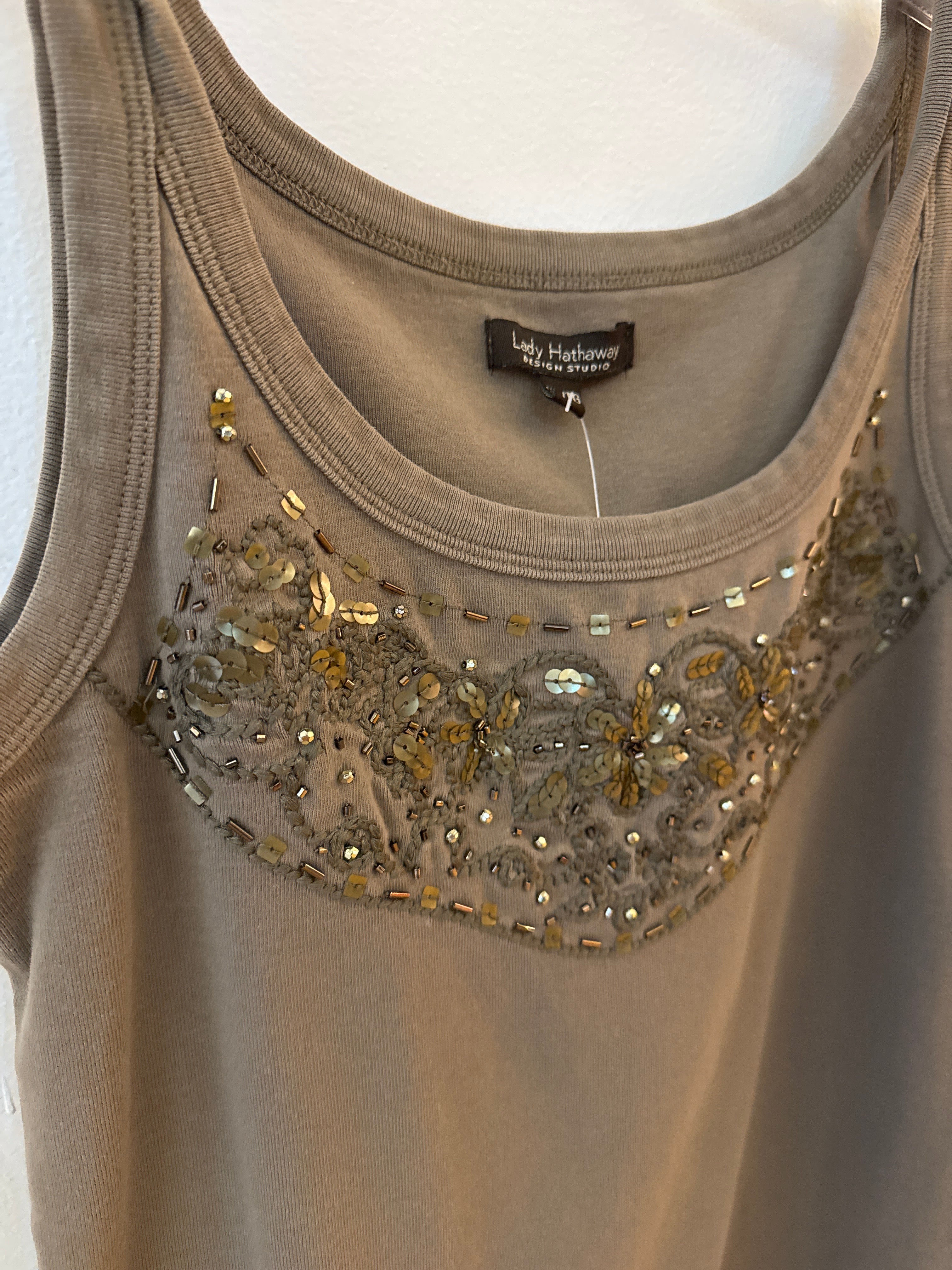 Lady Hathaway Embellished Tank, XLarge