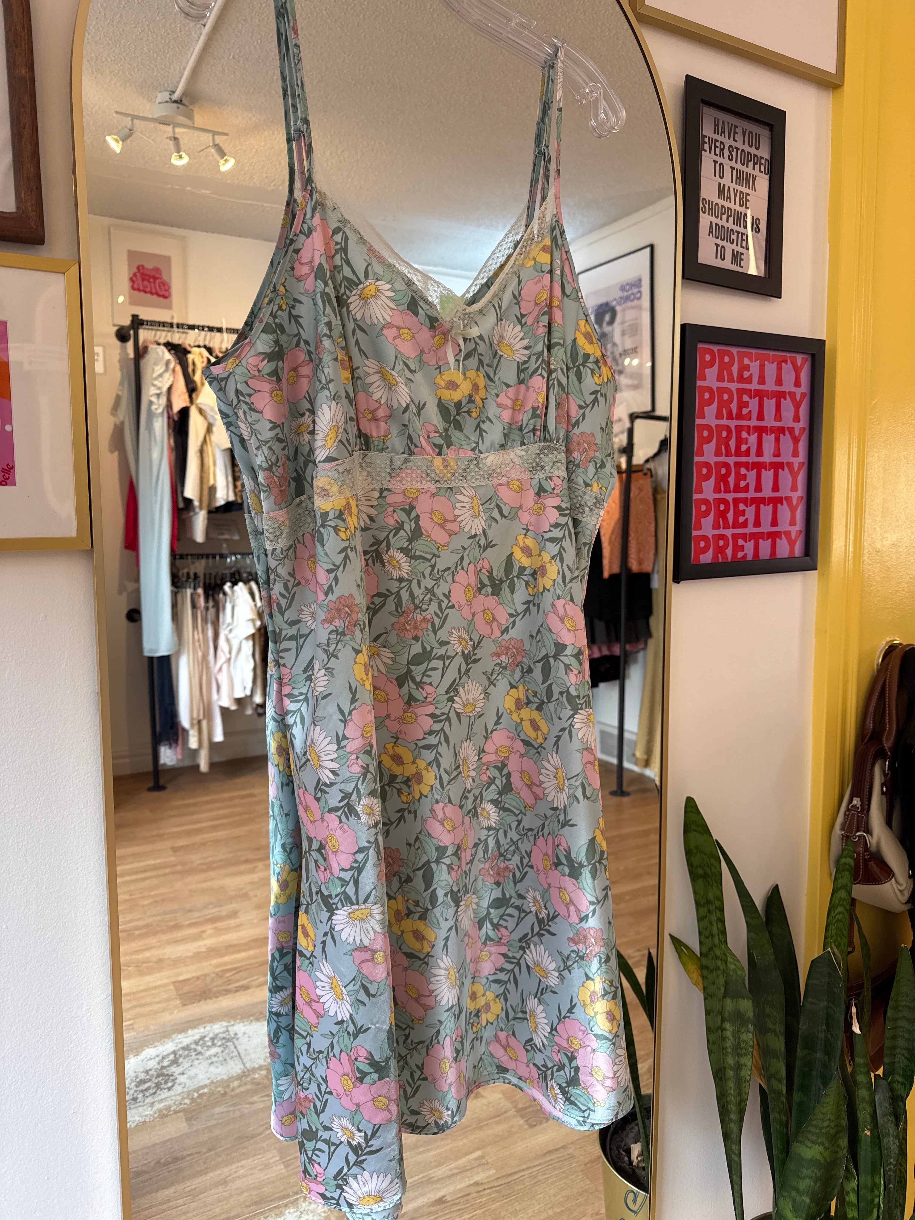 George Floral Lace Slip Dress, XXL