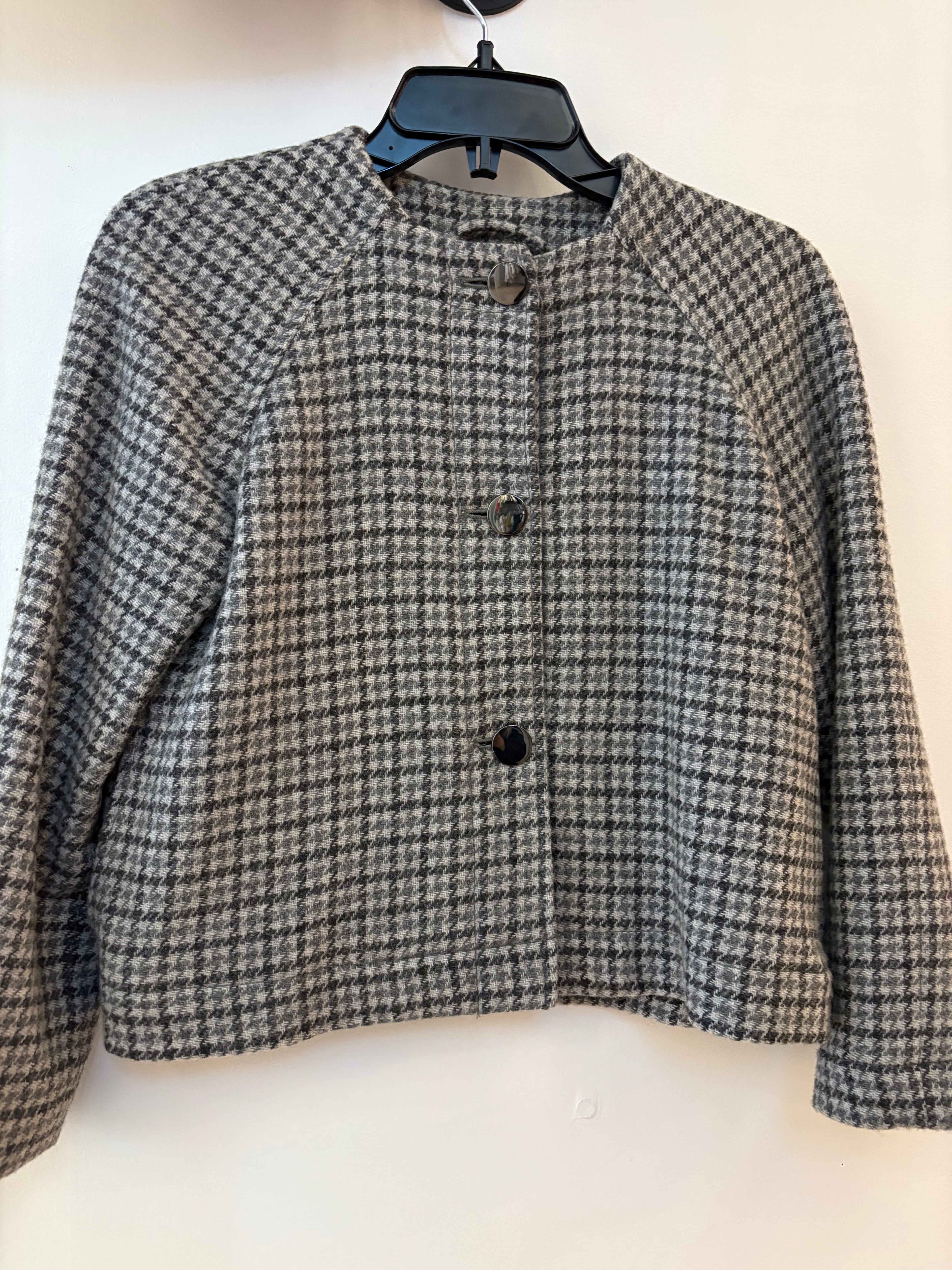 Wilfred Aritzia Houndstooth Cropped Jacket, XS