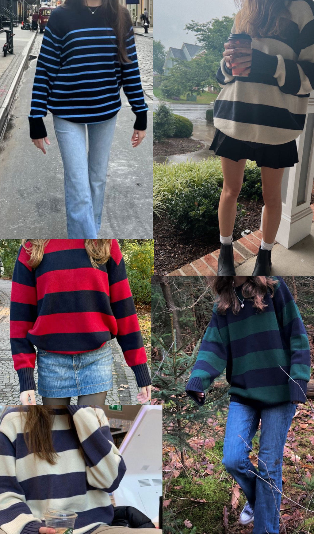 Nautica Vintage Stripe Knit Crew, Large