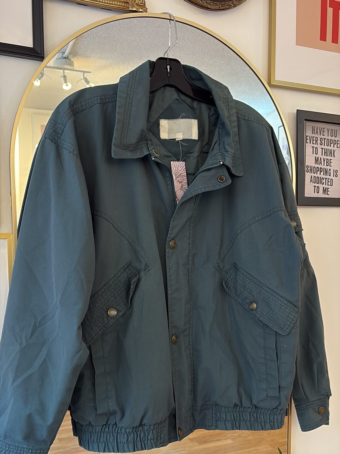 AS IS Vintage Windbreaker Bomber, Medium