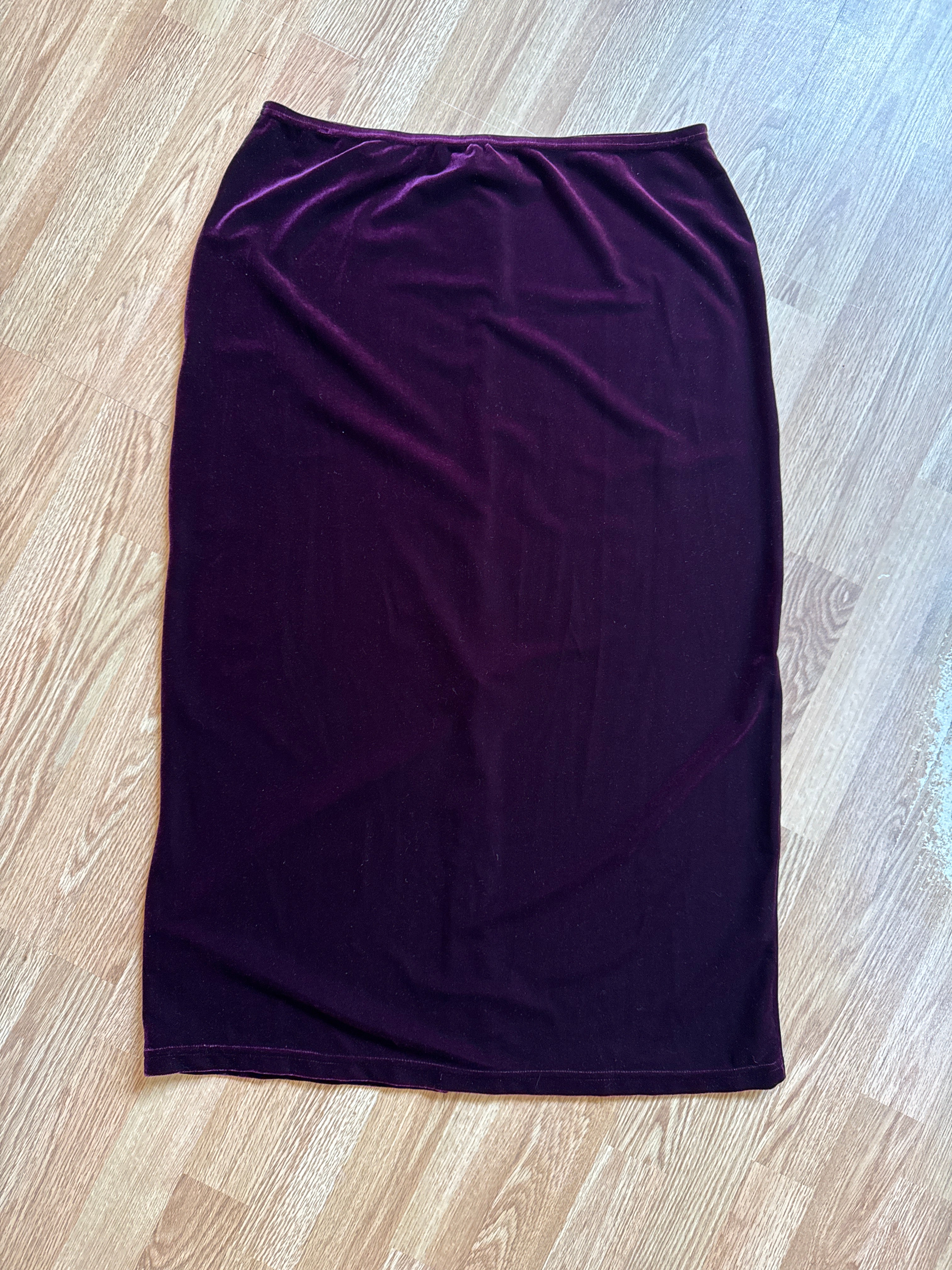 Vintage Velvet Maxi Skirt, XLarge
