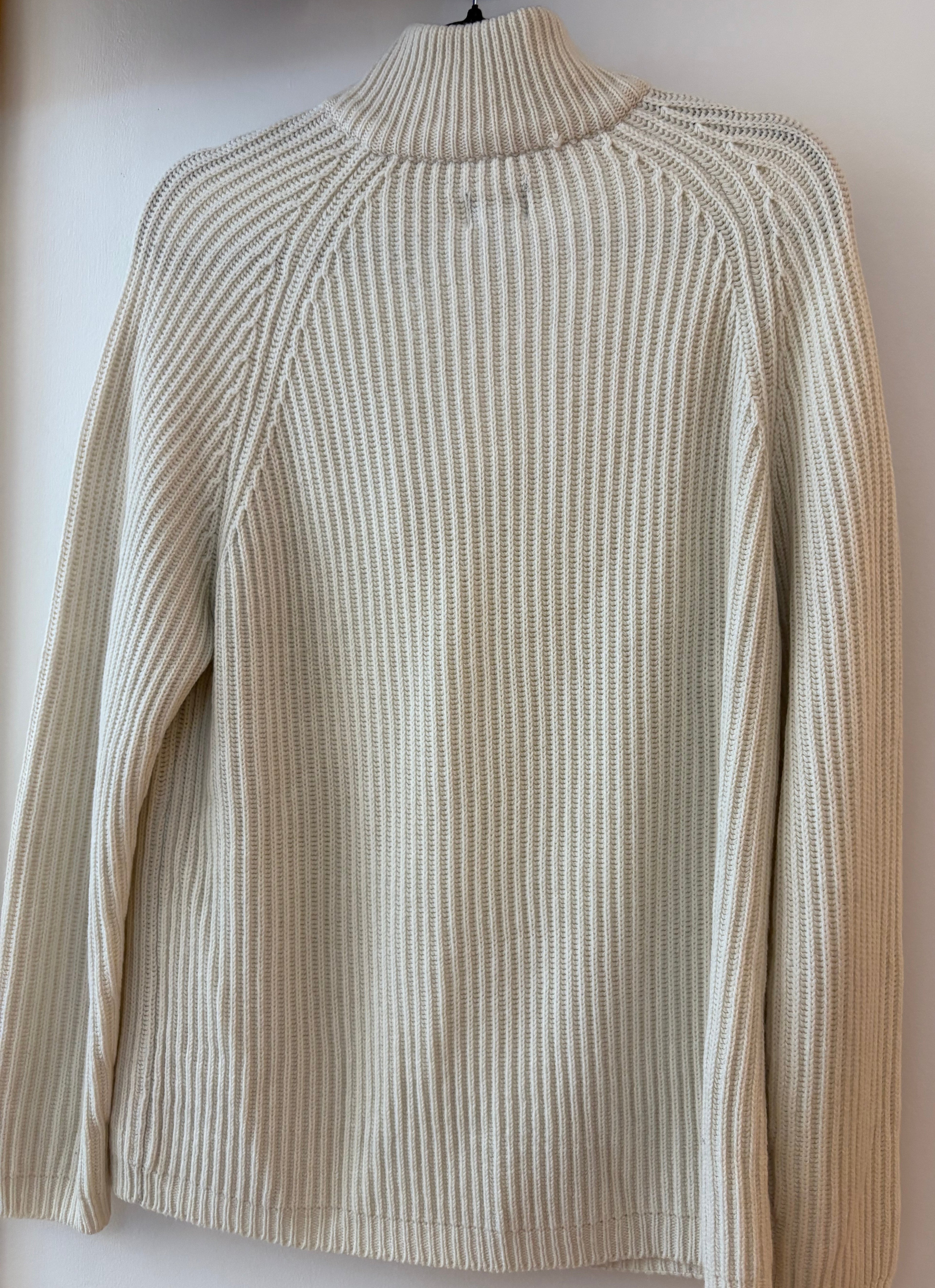 Denver Hayes Vintage Ribbed Half Zip Sweater, Large