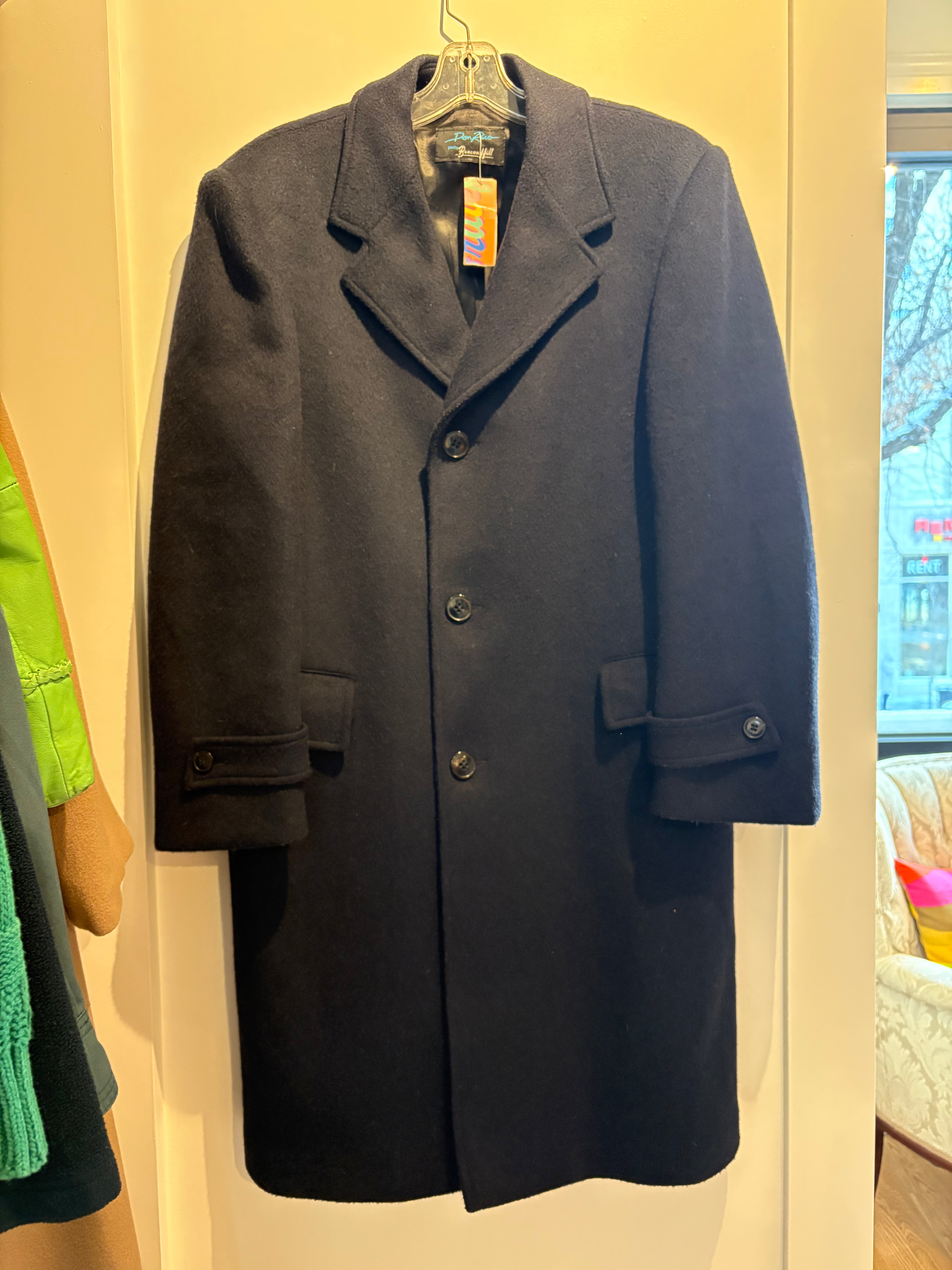 Vintage Wool Trench, Medium